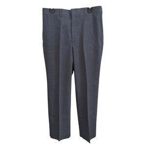Mens Imperial By Haggar 34x30 Blue Wool Blend Dress Pants Office Professional